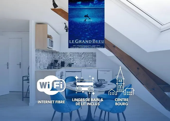 Le Grand Bleu - Wifi Fibre/linge/acces Cour *